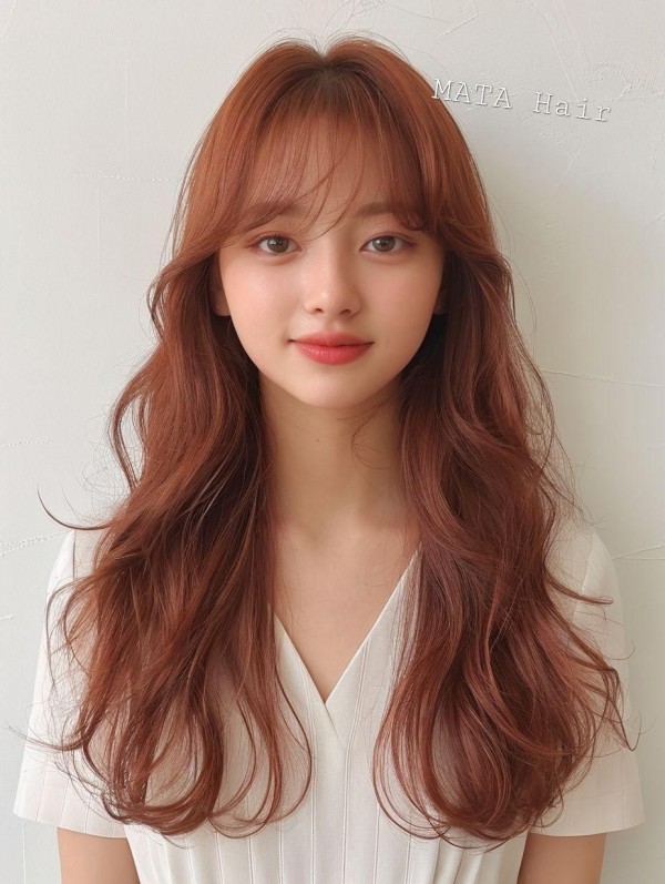 성신여대 미용실 핑크 오렌지 플라워 펌