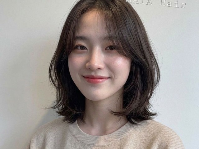 단발레이어컷 단발 c컬