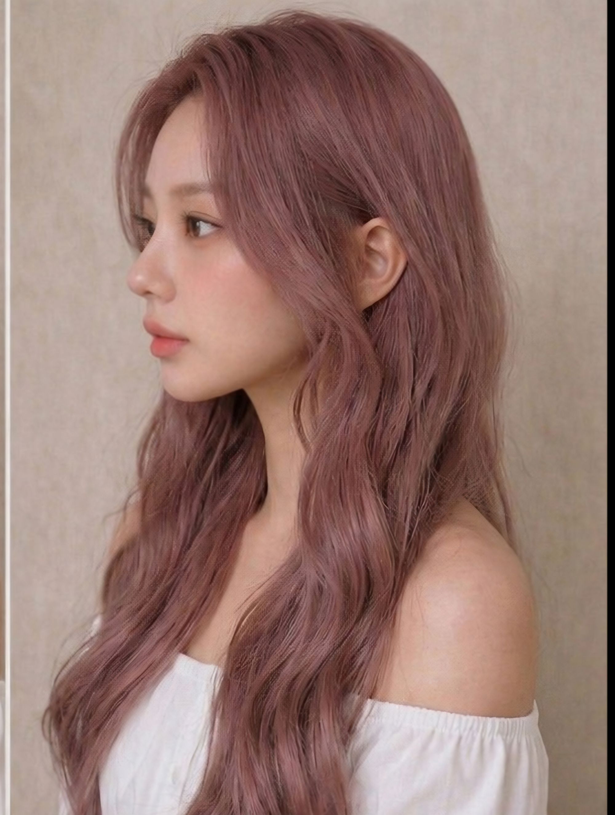 탈색머리스타일  로즈핑크컬러