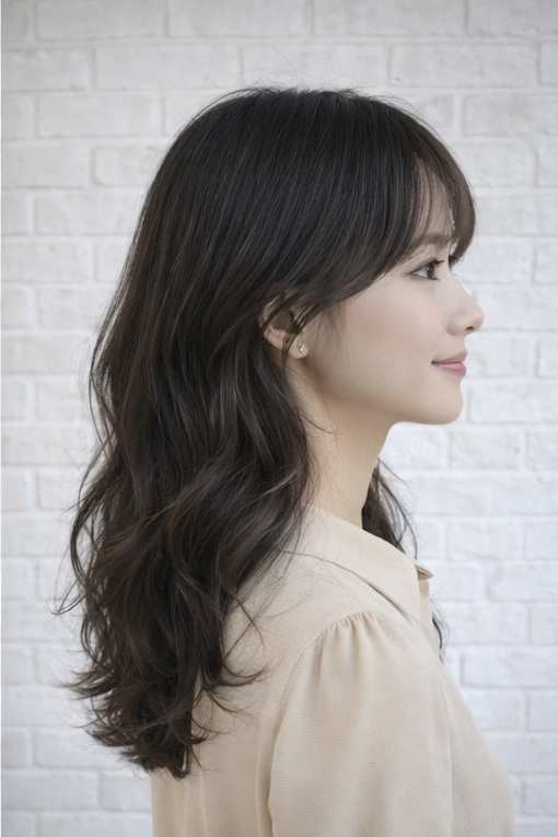 성신여대 미용실 레이어드펌 옆모습 시술후