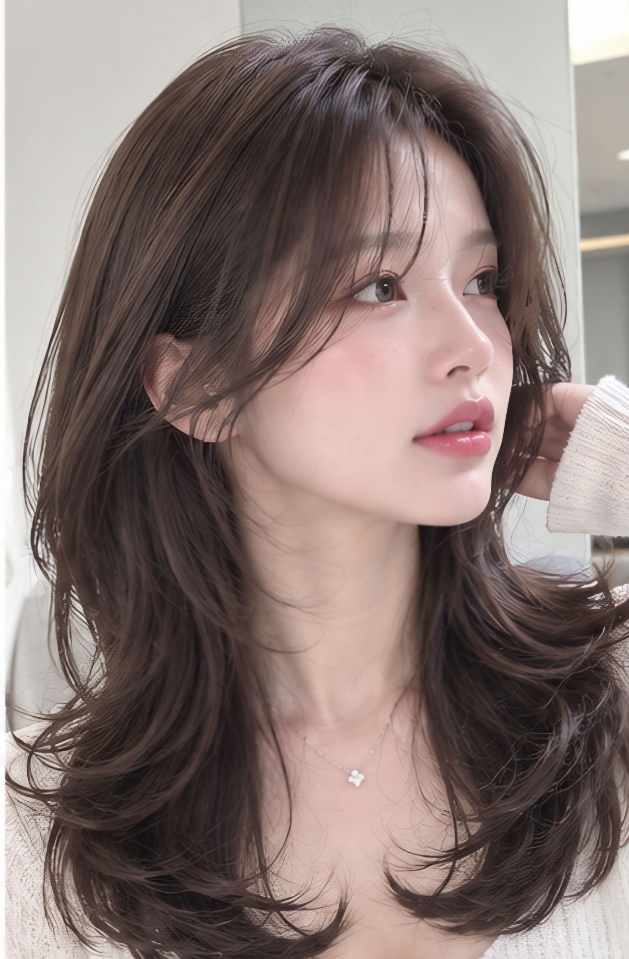 성신여대미용실 미디움 레이어드컷 레이어드펌 후기｜