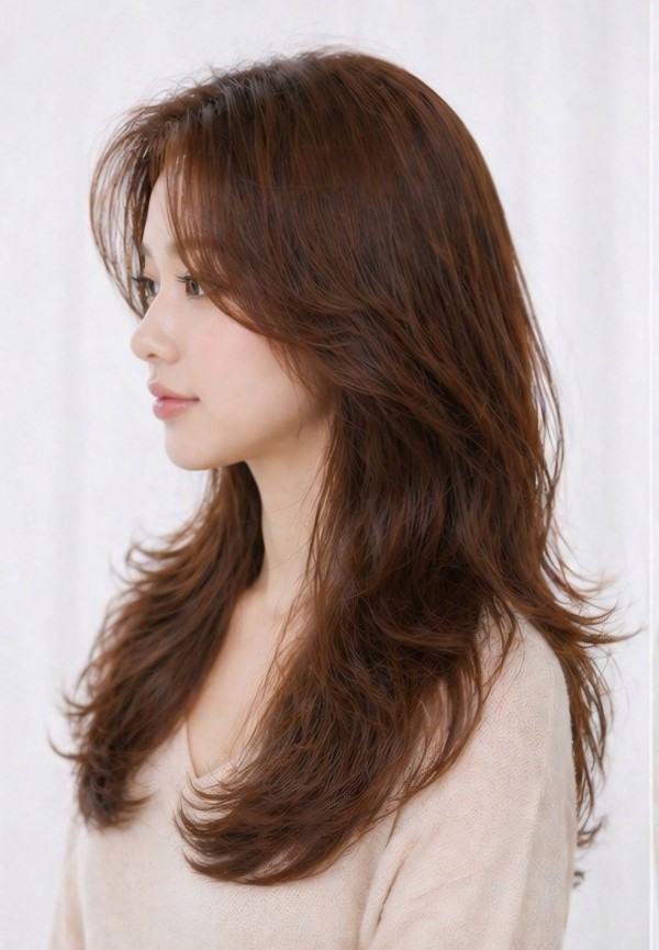 여리여리한 분위기 완성 레이어드 빌드펌 스타일4