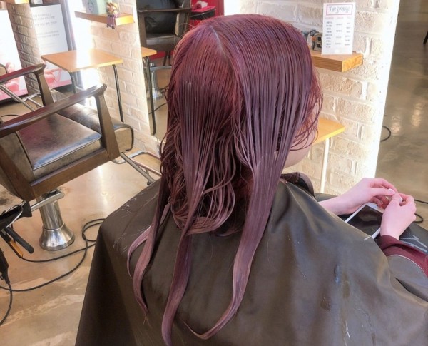 탈색 머리스타일 애쉬핑크10