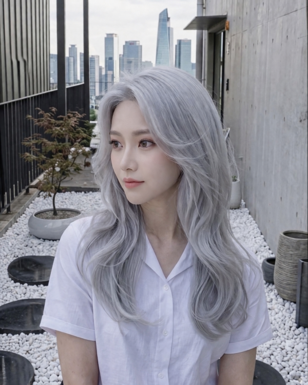 성신여대 미용실 애쉬금발스타일1