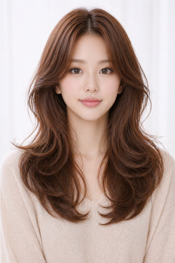 여리여리한 분위기 완성 레이어드 빌드펌 스타일1