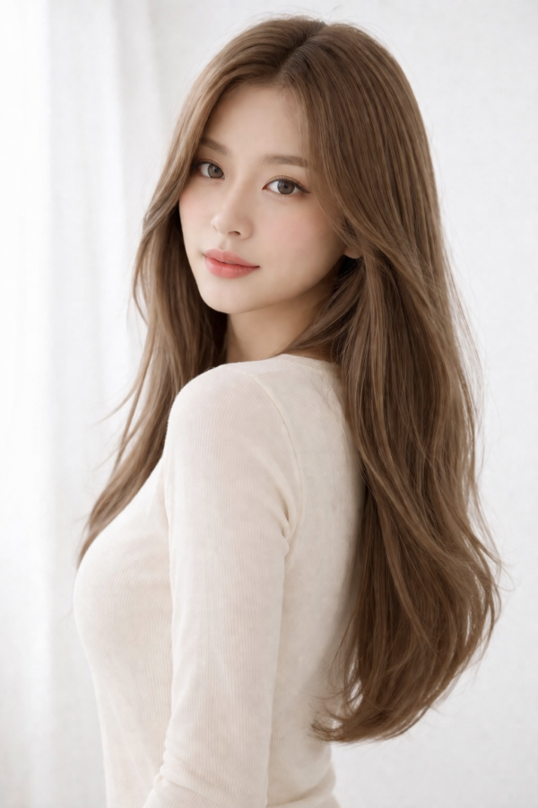 탈색 머리스타일  애쉬브라운2