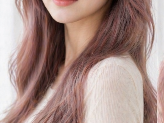 탈색머리스타일  애쉬핑크컬러