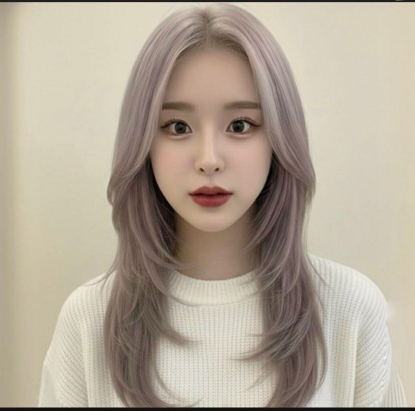 성신여대 미용실 애쉬컬러 시술후 앞모습