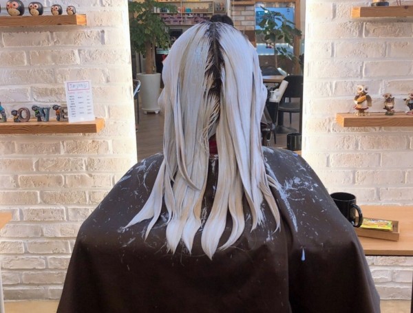 탈색 머리스타일  백금발6