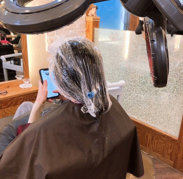 미디움 길이 레이어드컷과 레이어드 c컬펌6