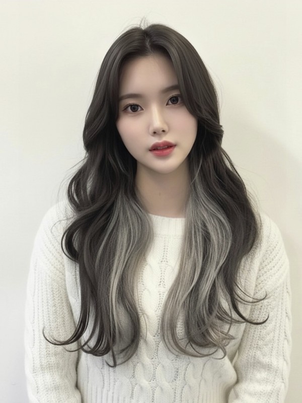 성신여대 미용실 백금발 시크릿 투톤 시술후 앞모습