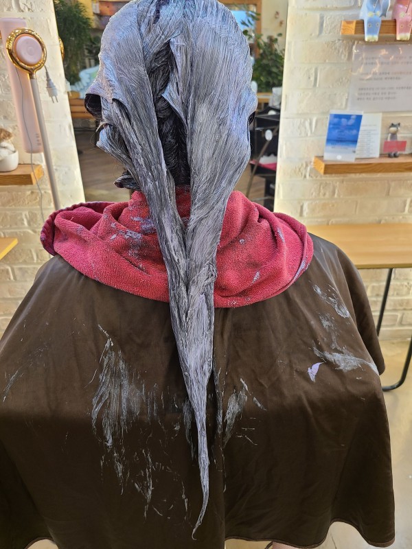 성신여대 미용실 블루블랙 염색5