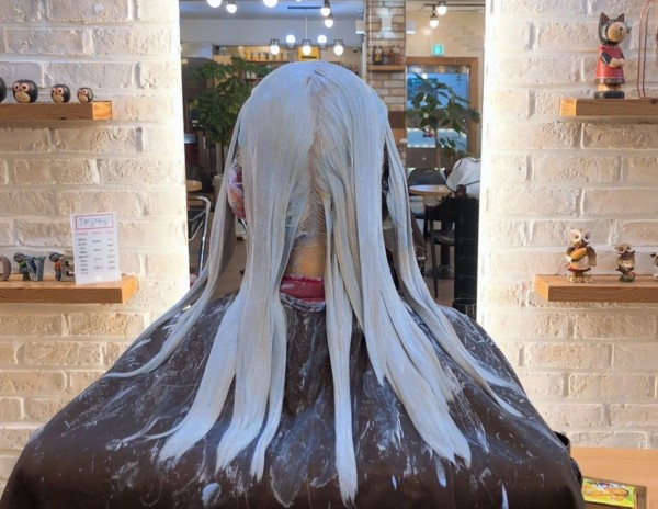 탈색 머리스타일  백금발5