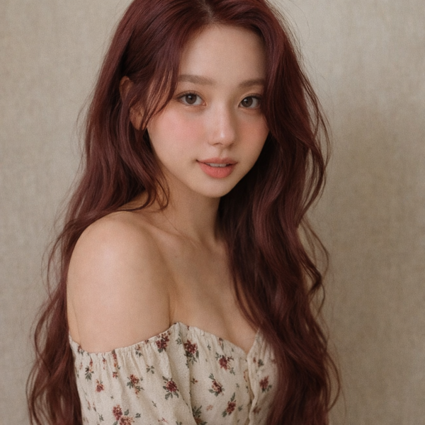 성신여대 미용실 레드와인 컬러 시술후1