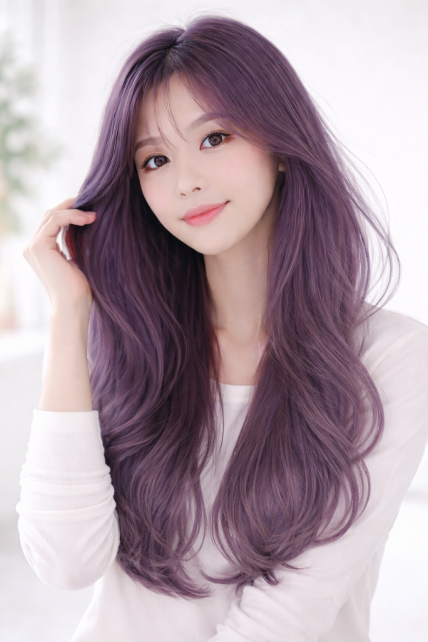 성신여대역 미용실  탈색후 애쉬퍼플컬러2