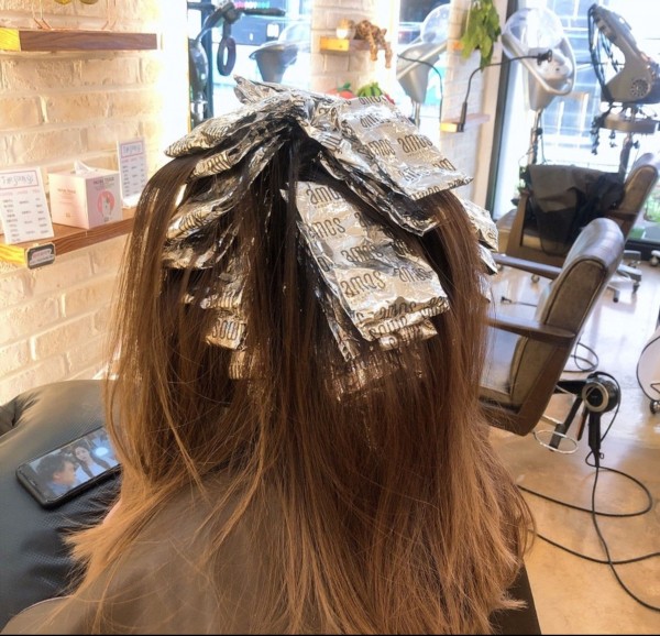 탈색머리스타일   레드핑크컬러 발레아쥬5