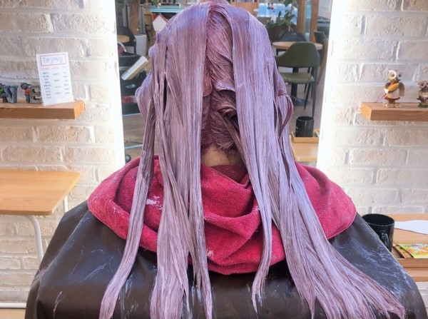 탈색 머리스타일 애쉬핑크8