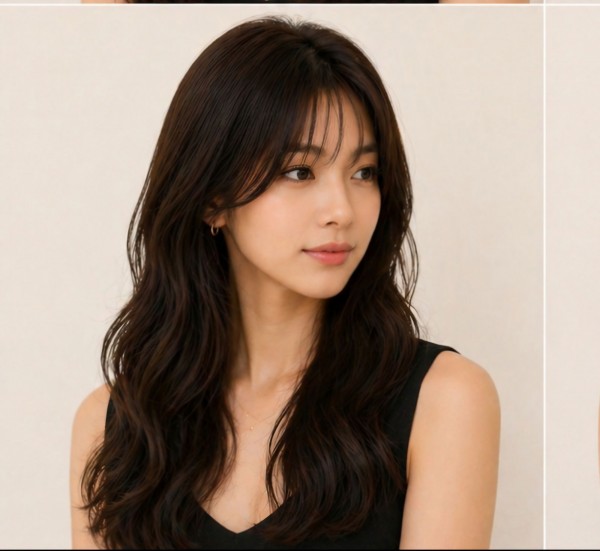 레이어드컷 웨이브펌 미디움헤어 여신머리 추천3