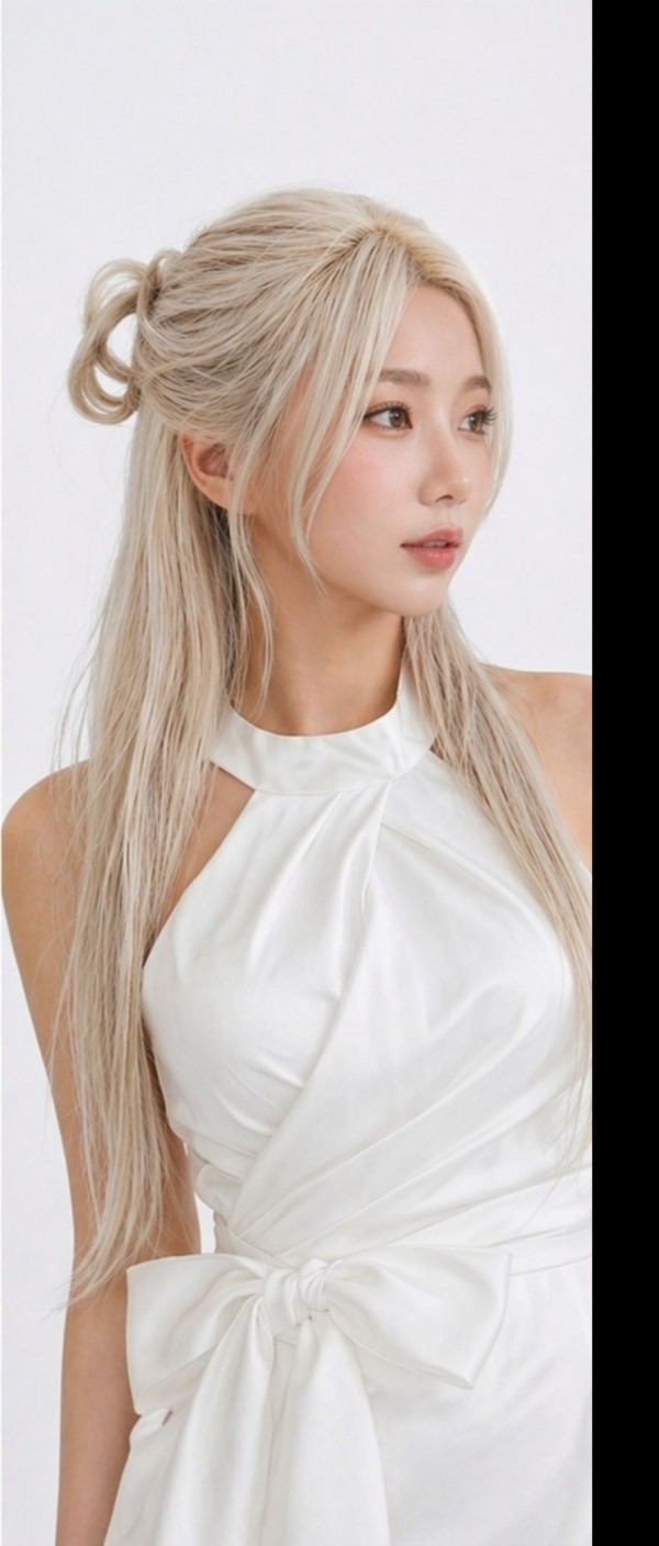 탈색 머리스타일  백금발2