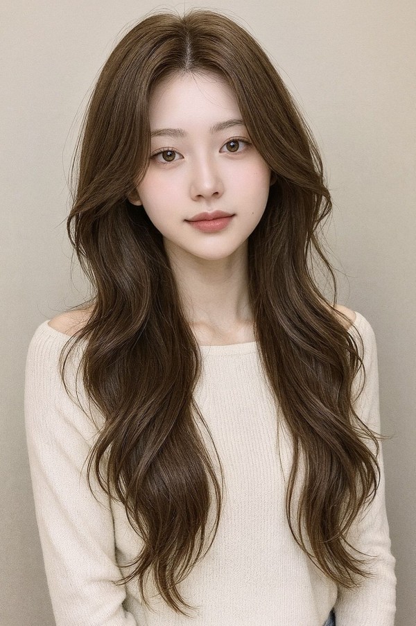 성신여대 미용실 레이어드컷과 그레이스펌 시술후 앞모습