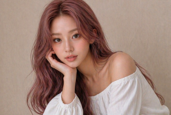 탈색 머리스타일 애쉬핑크2