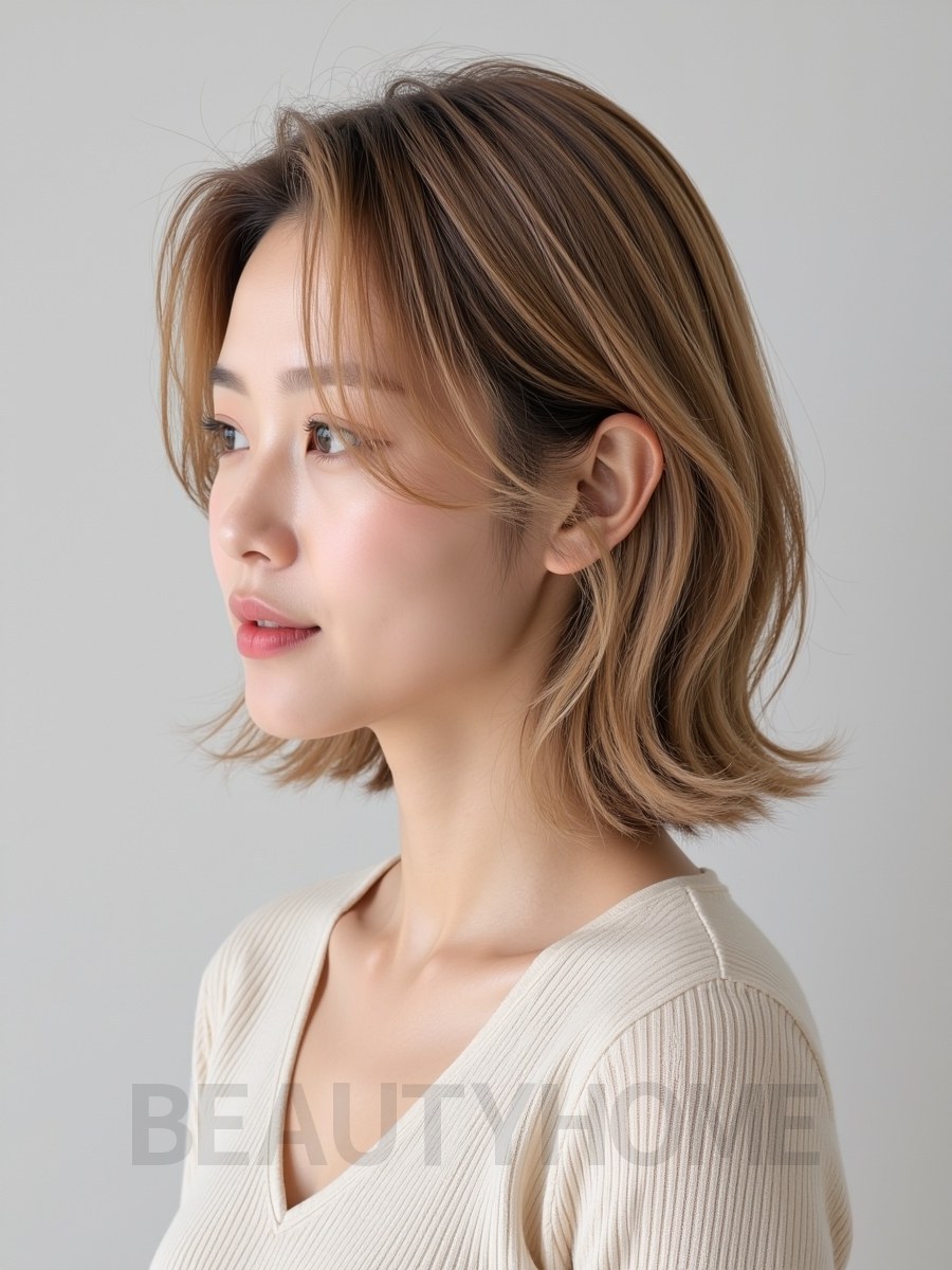 골든블론드 어깨선레이어드