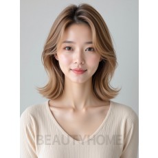 골든블론드 어깨선레이어드