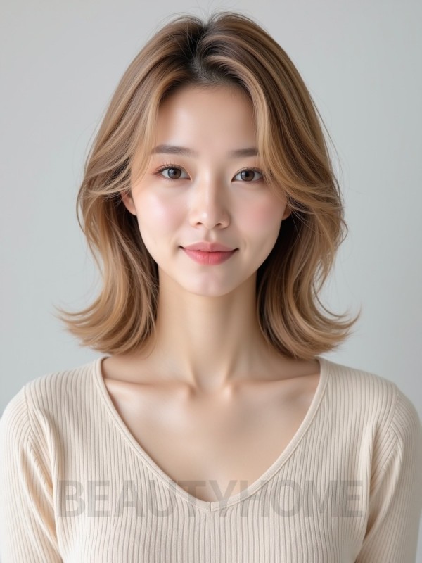 골든블론드 어깨선레이어드