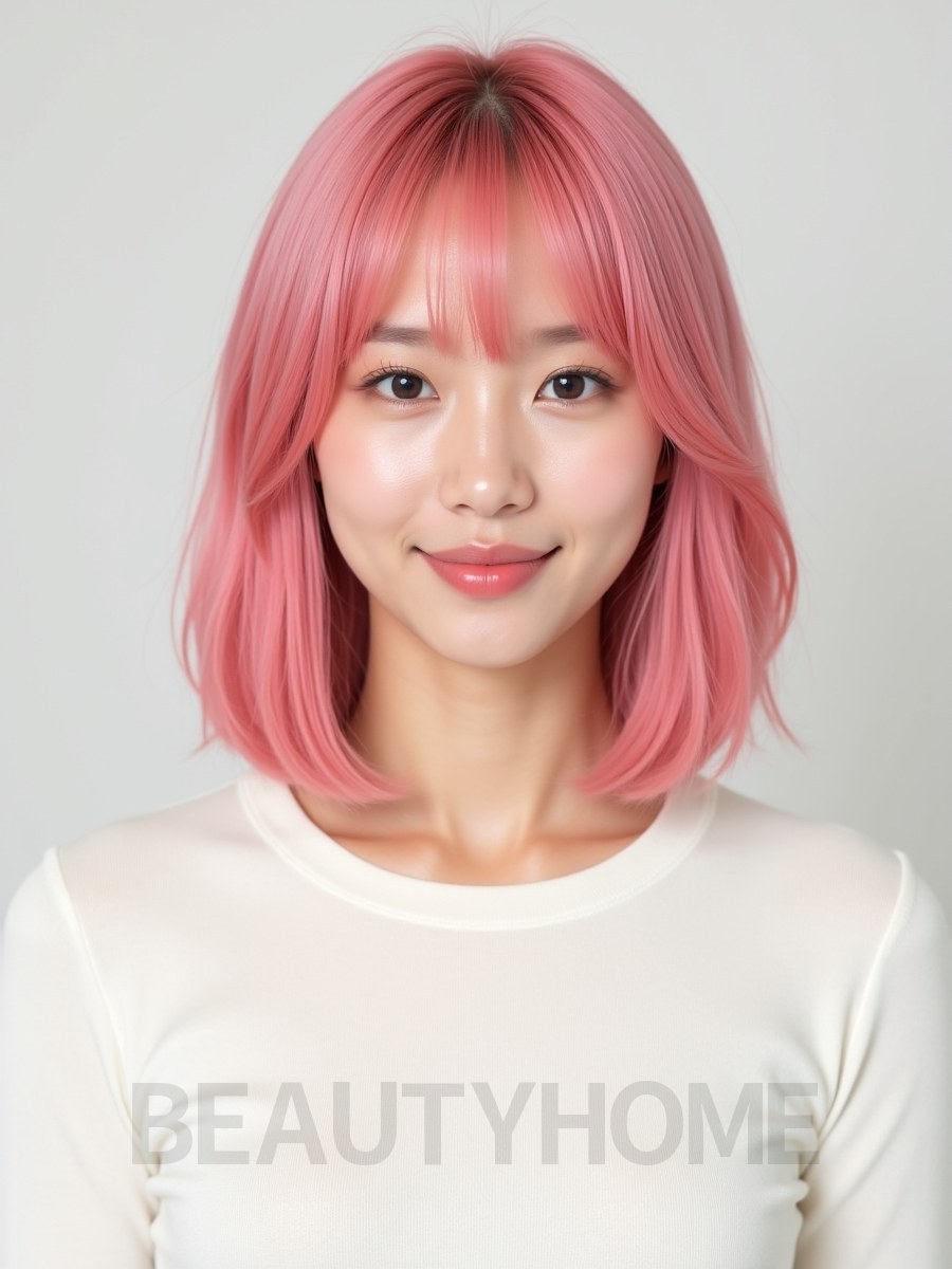 핫핑크 풀뱅