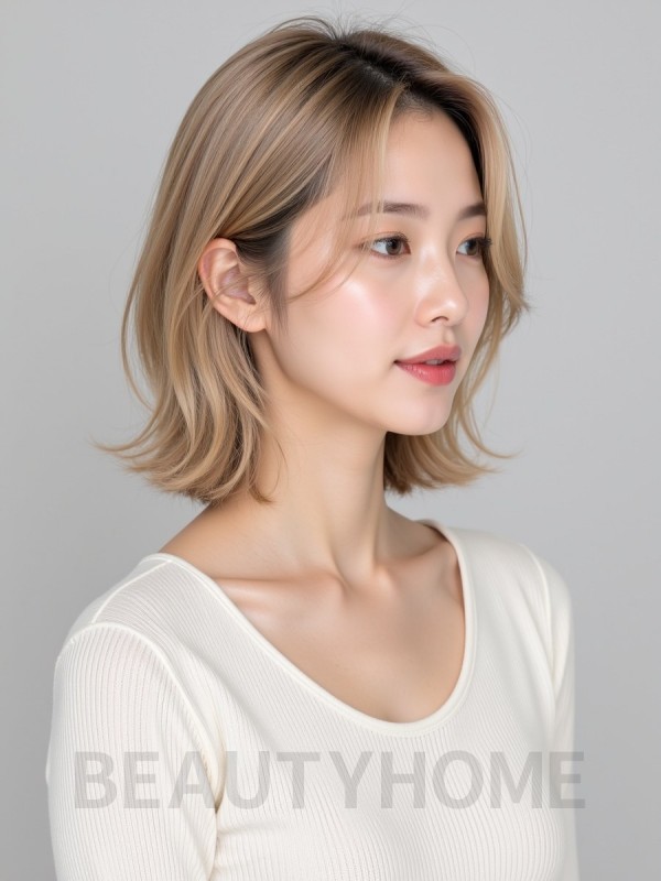골든블론드 단발