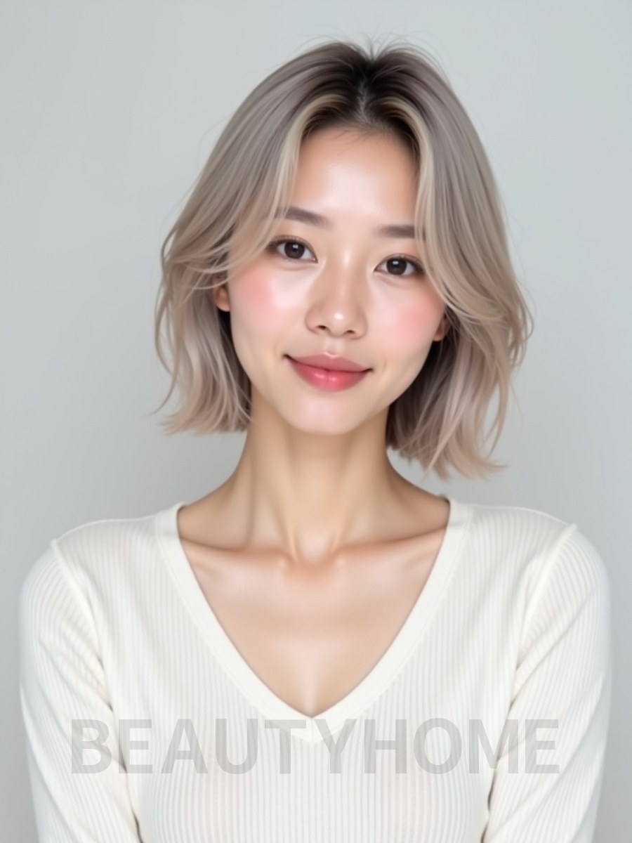 단발 허쉬컷 C컬펌