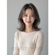 레이어드 플리츠펌