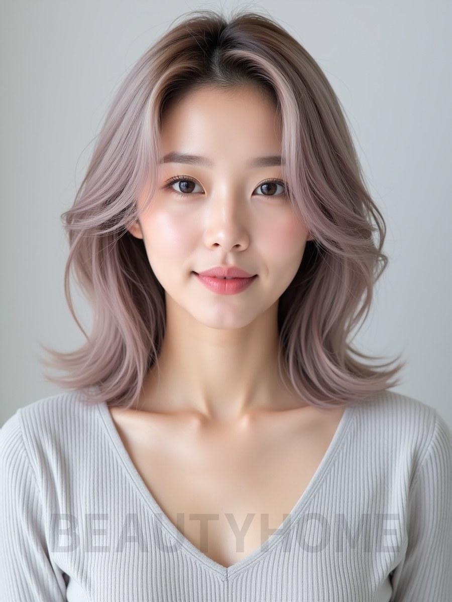 레이어드 윈드펌 사이드뱅
