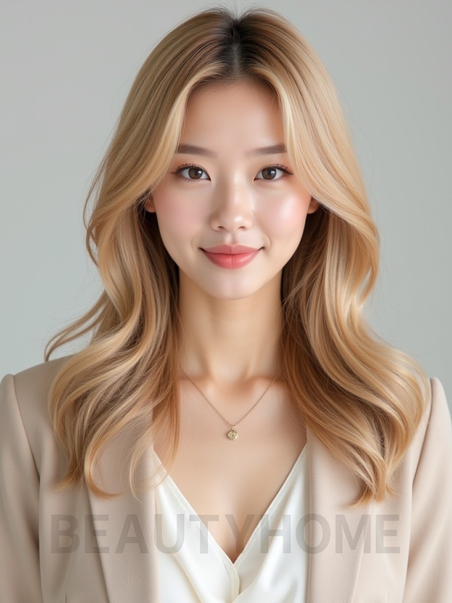 골든 블론드 다운펌 S웨이브