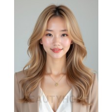 골든 블론드 긴 C컬