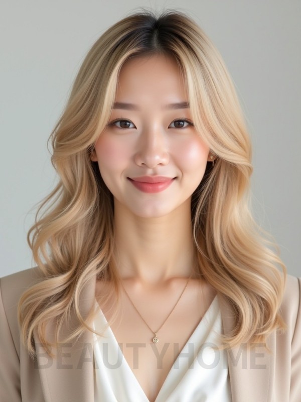 골든 블론드 트위스트펌