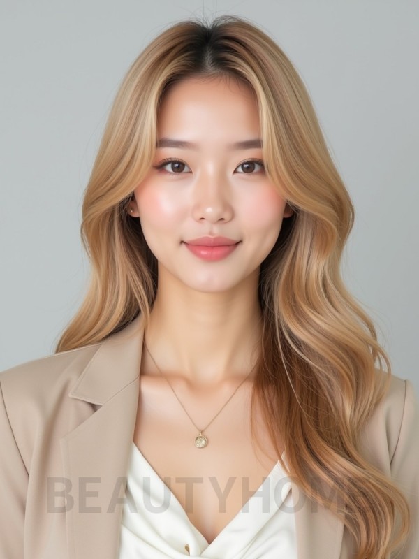 골든 블론드 지그재그 가르마