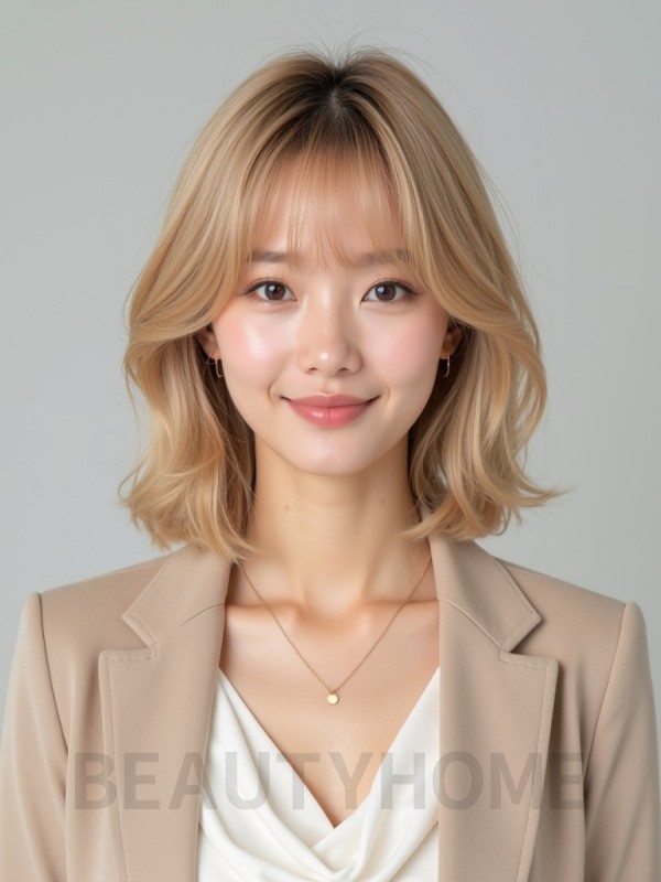 골든 블론드 미디엄 샤기