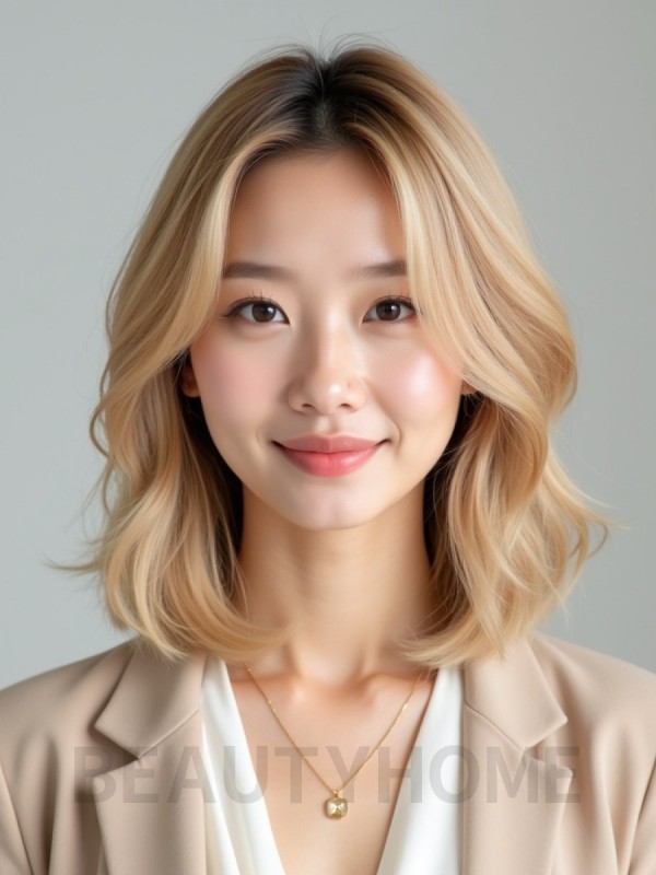 골든 블론드 볼 단발