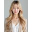 골든 블론드 긴머리+커튼뱅