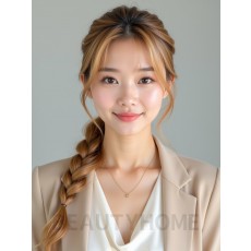 골든 블론드 로프 브레이드 포니