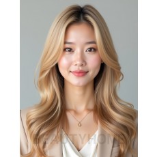 골든 블론드 볼륨 블로우 웨이브