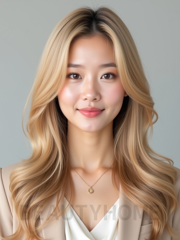골든 블론드 볼륨 블로우 웨이브