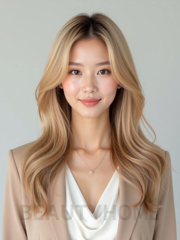 골든 블론드 롱 레이어