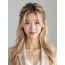 골든 블론드 반묶음+브레이드