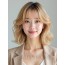 골든 블론드 귀밑 컬 단발+뱅