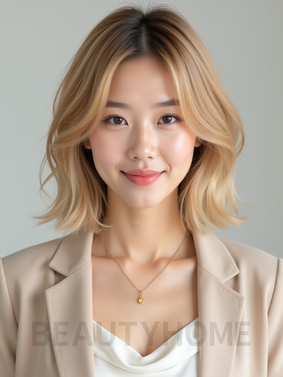 골든 블론드 머시 단발