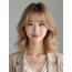 골든 블론드 귀밑 레이어드 단발+사이드뱅