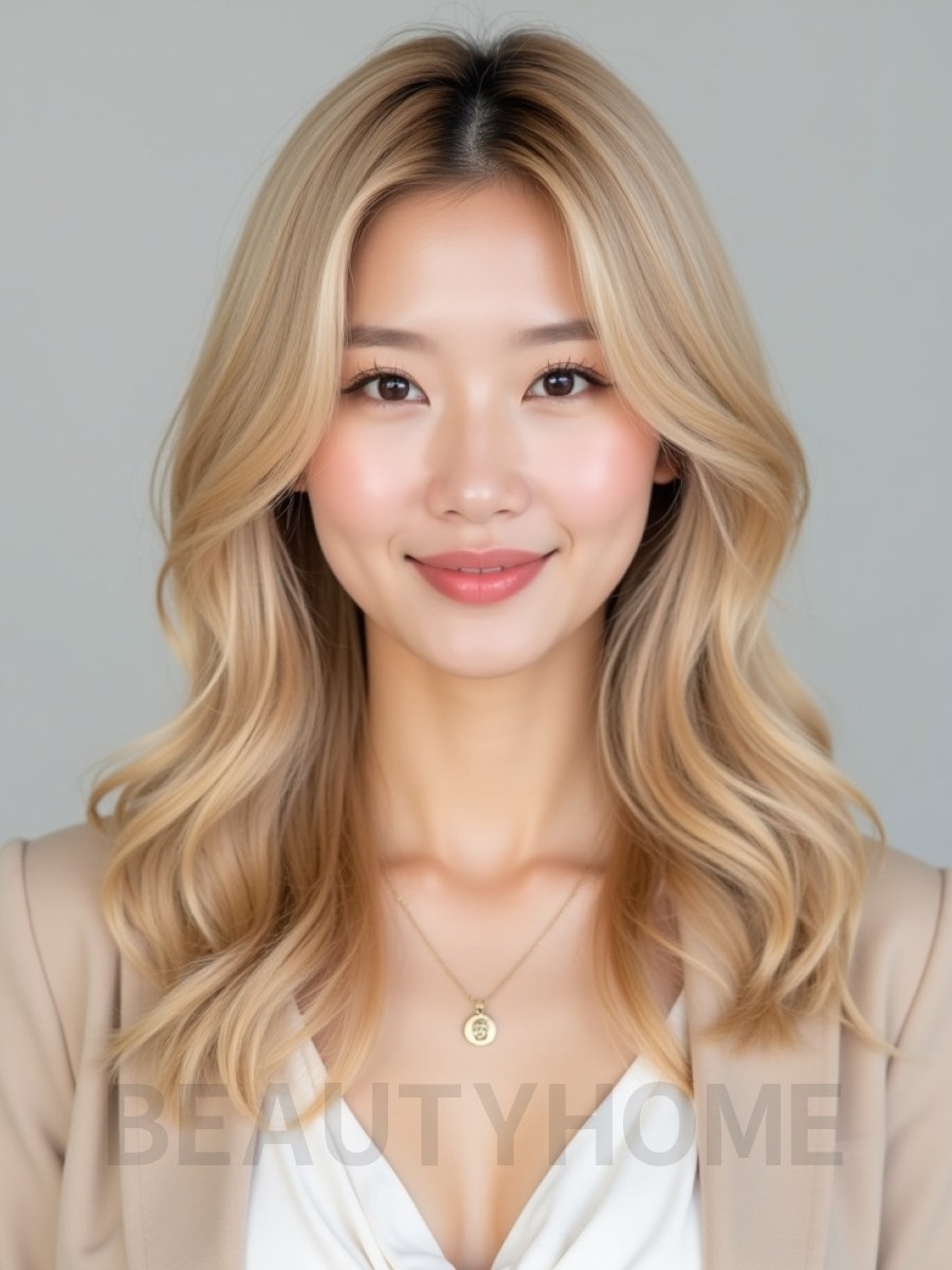 골든 블론드 세팅펌