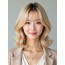 골든 블론드 턱선 레이어드 단발+커튼뱅
